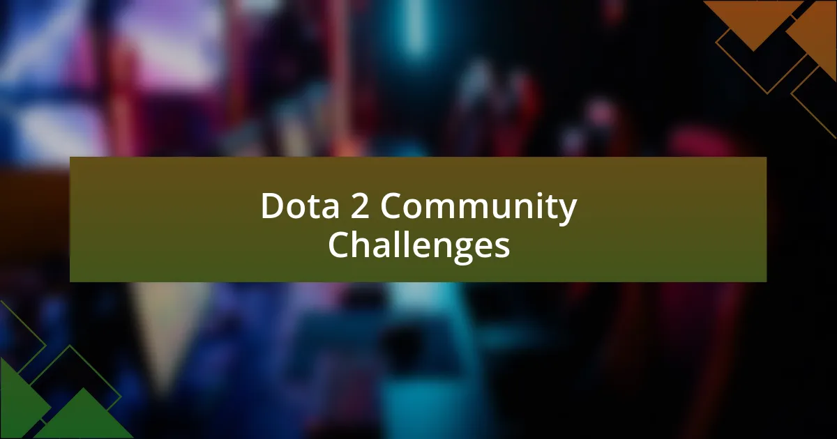 Dota 2 Community Challenges