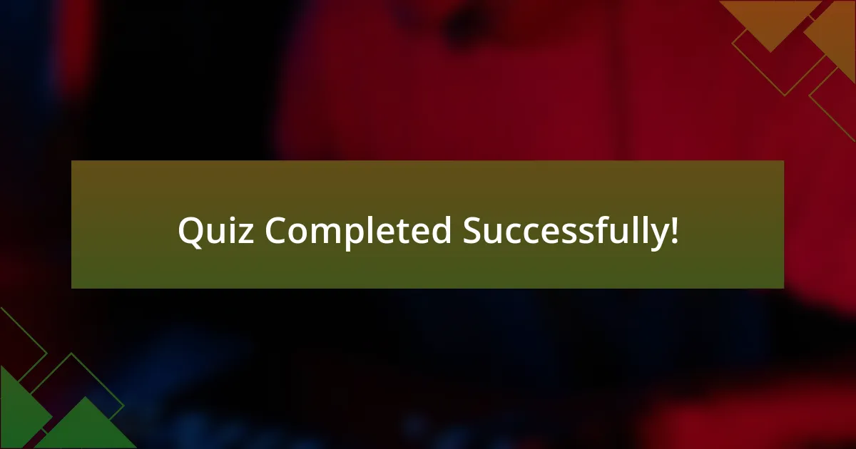 Quiz Completed Successfully!