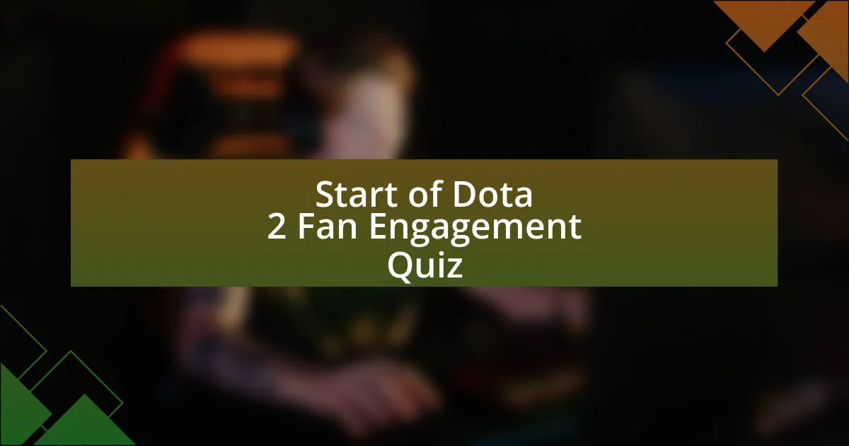 Start of Dota 2 Fan Engagement Quiz