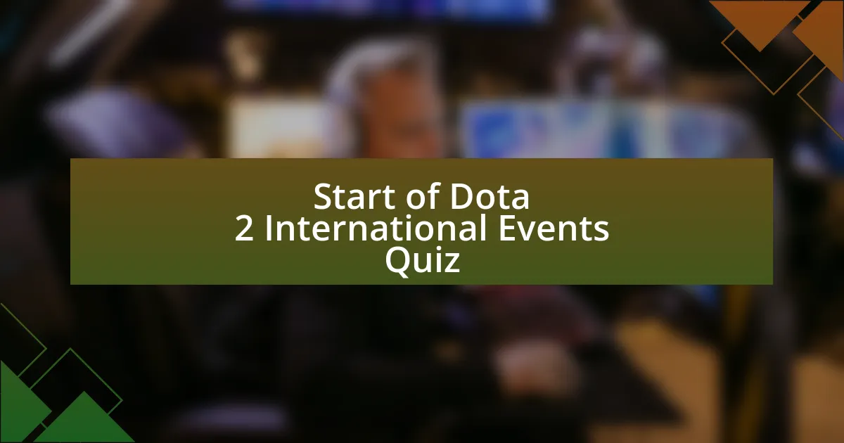 Start of Dota 2 International Events Quiz