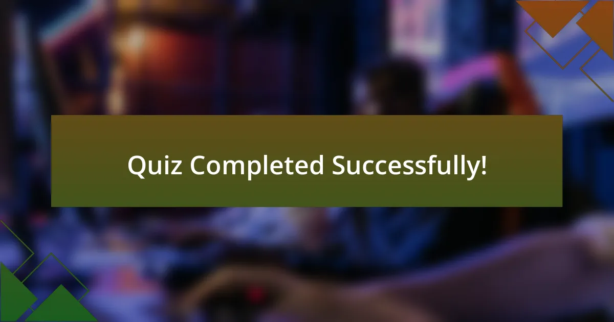 Quiz Completed Successfully!