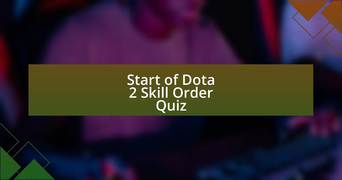 Start of Dota 2 Skill Order Quiz