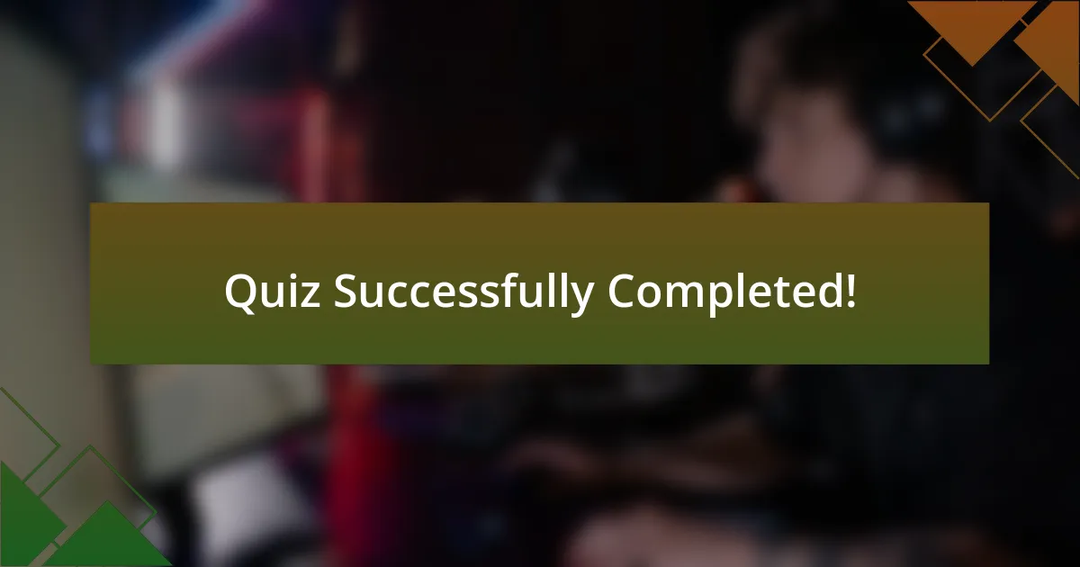 Quiz Successfully Completed!