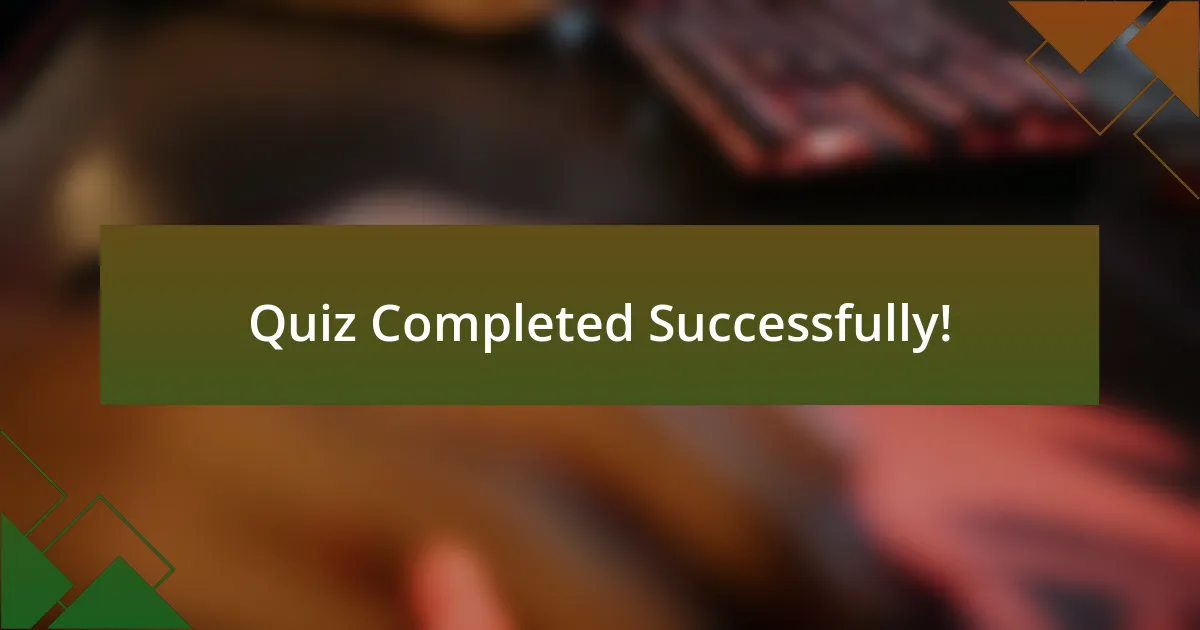 Quiz Completed Successfully!