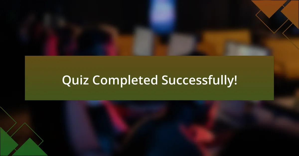 Quiz Completed Successfully!