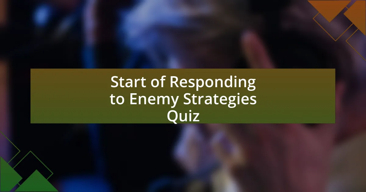 Start of Responding to Enemy Strategies Quiz