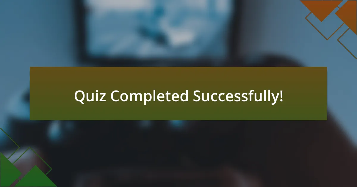 Quiz Completed Successfully!