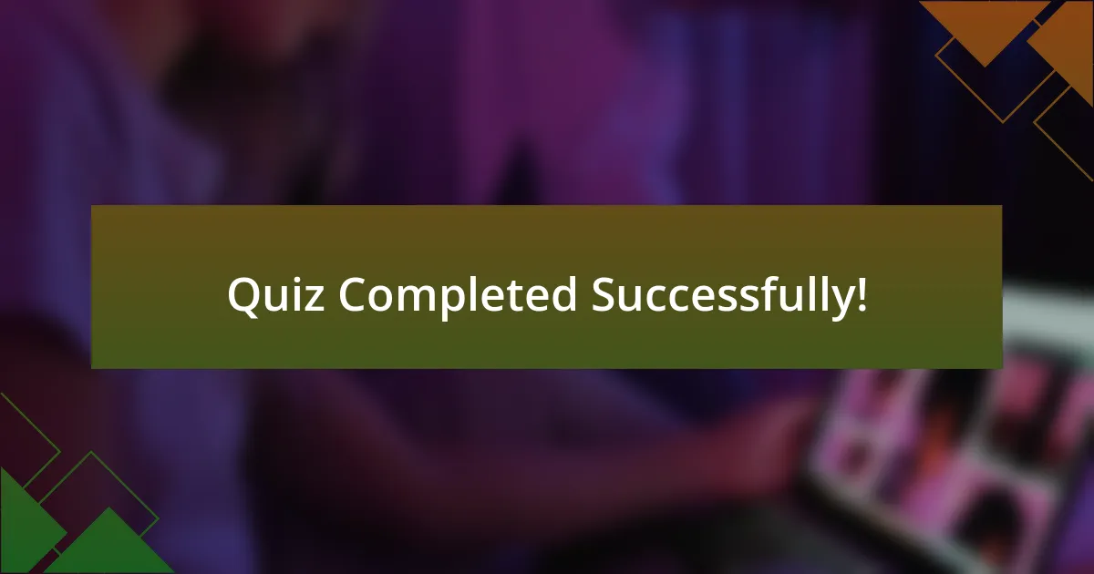 Quiz Completed Successfully!